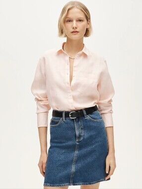J.Crew Garçon classic button-up shirt in Baird McNutt Irish linen Sz 8 $118
